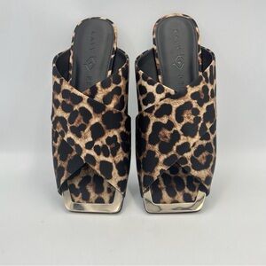 Katy Perry Collections The Checked In Slide Leopard Print Sandal 7.5 Brand New!